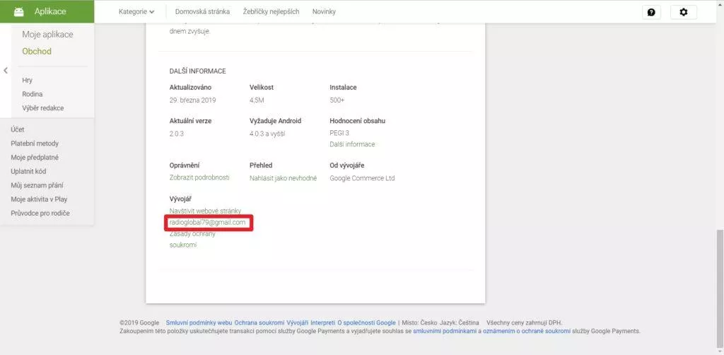 Adresa na Gmailu nepůsobí důvěryhodně