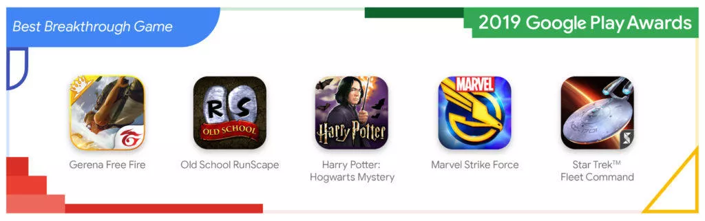 best breakthrough game google play awards
