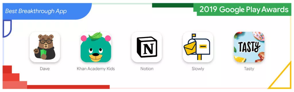 best breakthrough google play awards