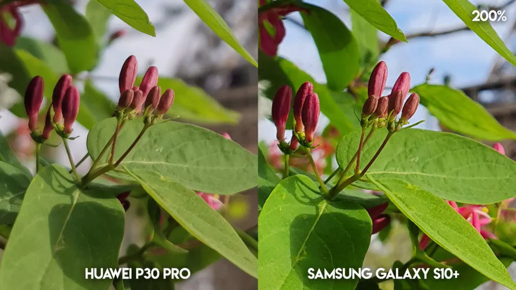Fototest Huawei P30 Pro vs Samsung Galaxy S10 Plus eiffelovka detail