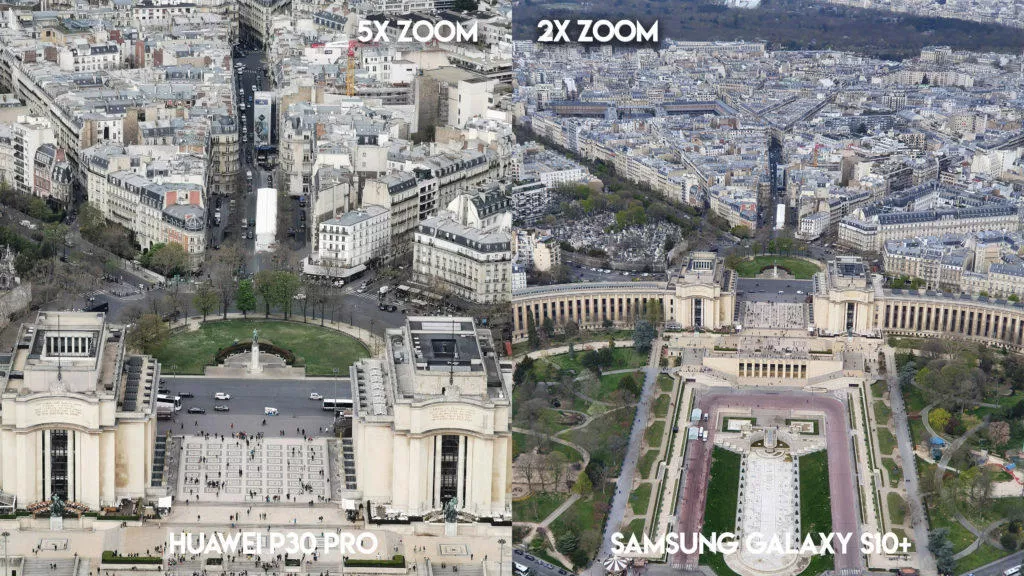 Fototest Huawei P30 Pro vs Samsung Galaxy S10 Plus pariz detail