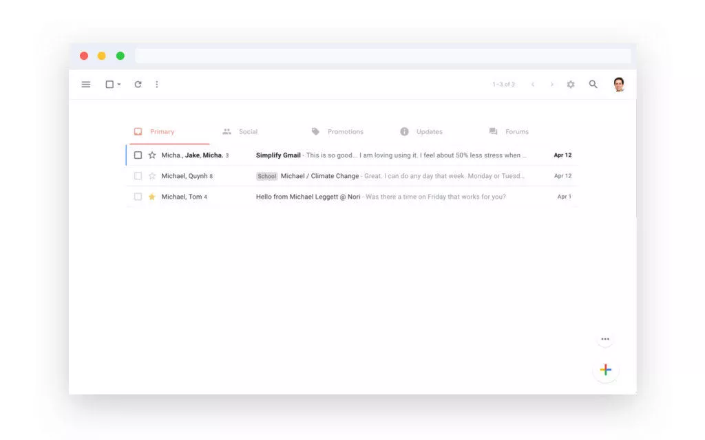 Simplify Gmail rozsireni