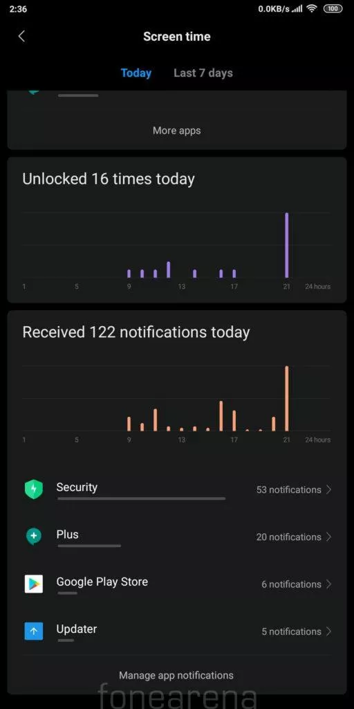 xiaomi miui screen time