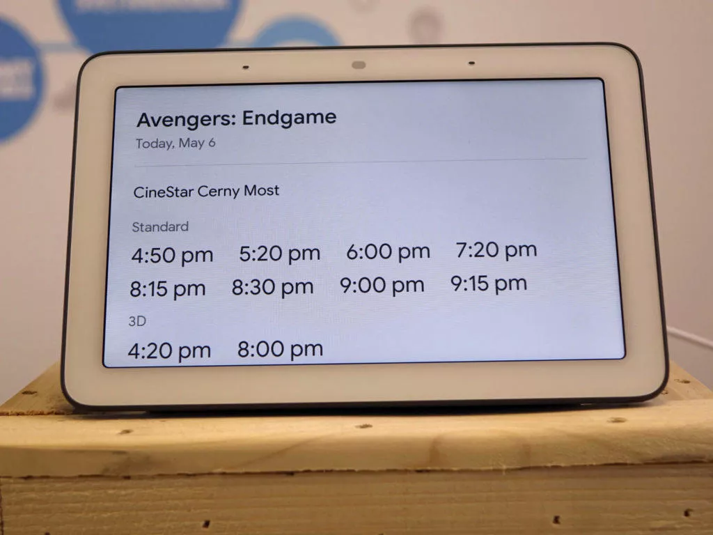 Chytry displej google home hub recenze cas kina