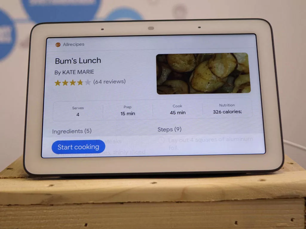 Chytry displej google home hub recenze vyber receptu