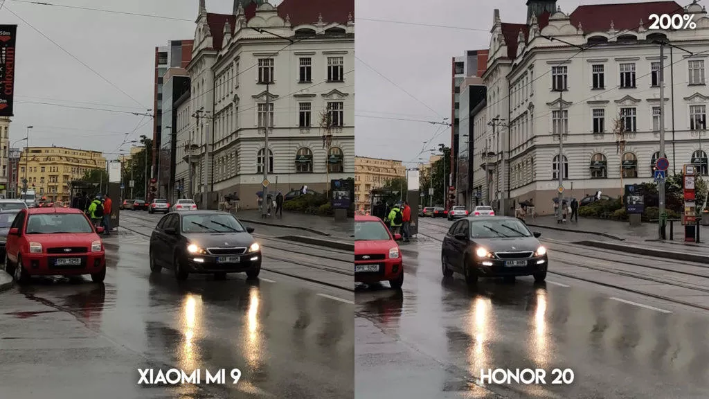 Fototest Xiaomi Mi 9 vs Honor 20 ulice detail