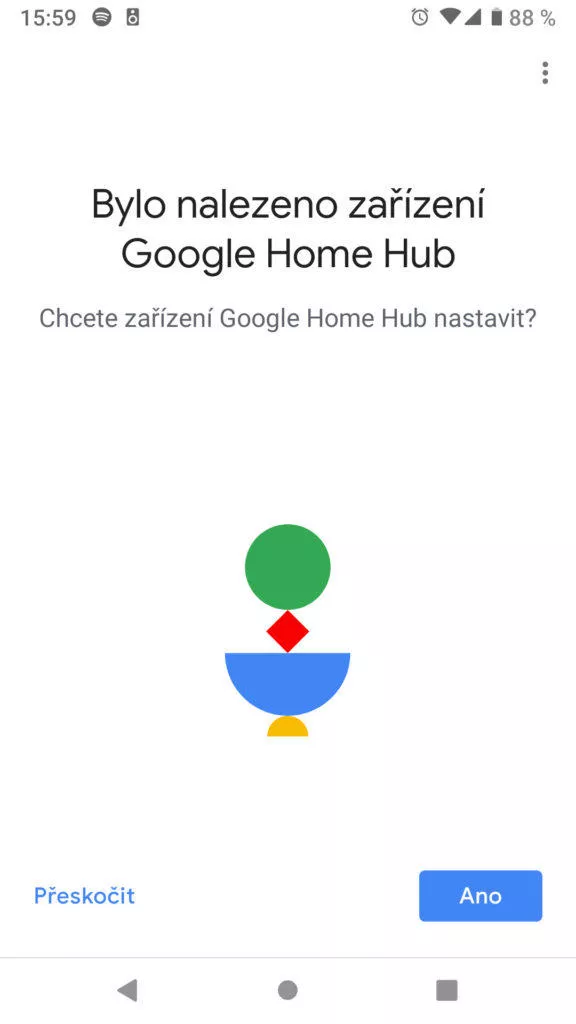 Google Home aplikace uvodni obrazovka