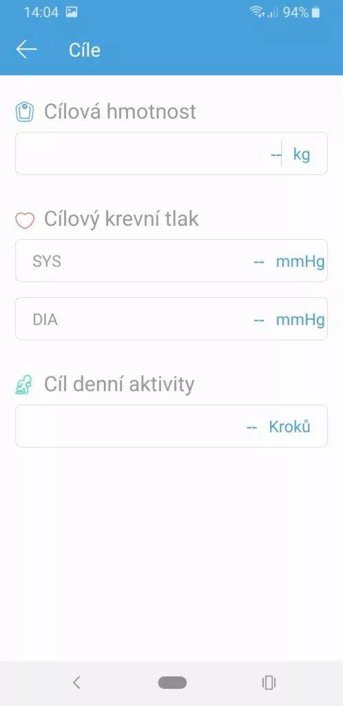 iHealth Wave AM4 cíle