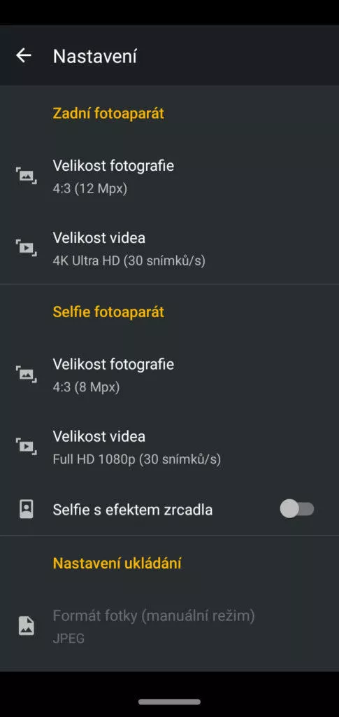 moto g7 power fotoaplikace nastaveni