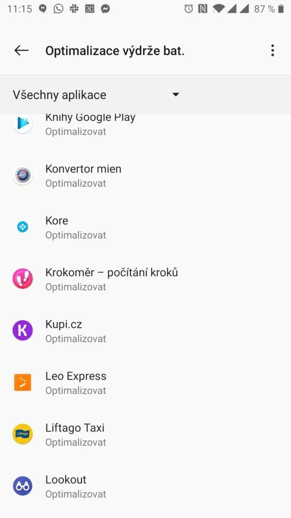 Nastavení úspory