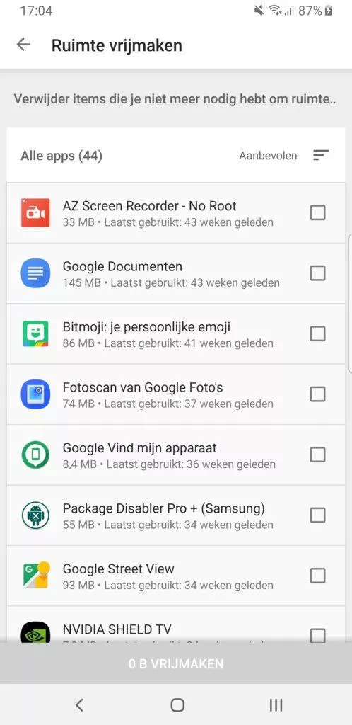 obchod google odinstalace nepoužíváných aplikaci