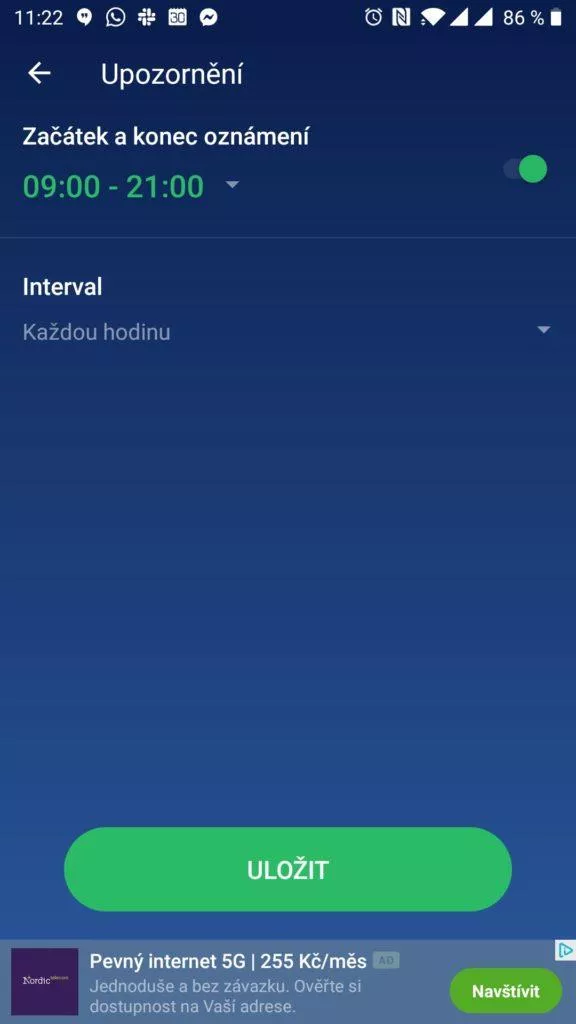 Upozornění na pití