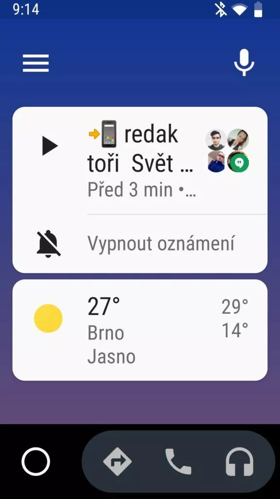 Android Auto - hlasové odpovídání na zprávy