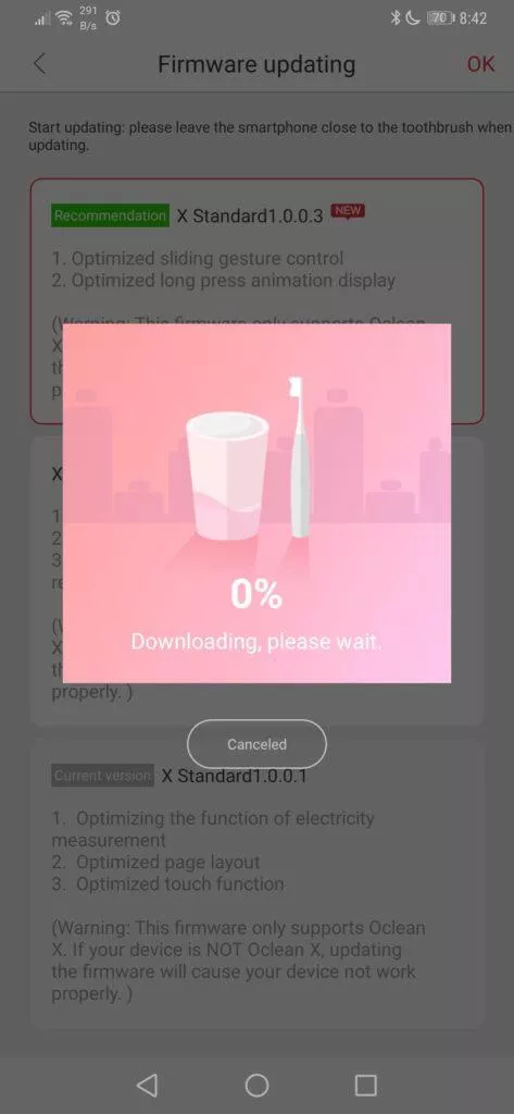 Update firmware - - elektrický kartáček Xiaomi