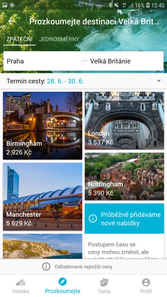 Aplikace skyscanner tipy na výlety