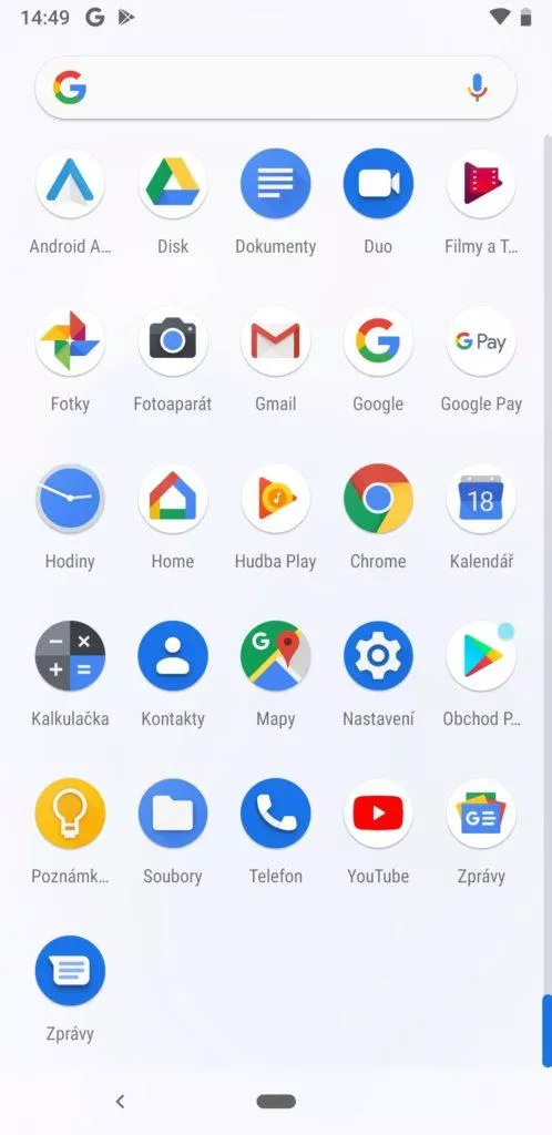 google pixel 3a nainstalovane aplikace