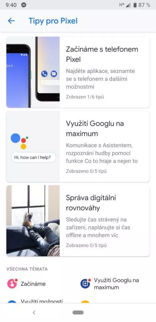 google pixel 3a tipy pro pixel