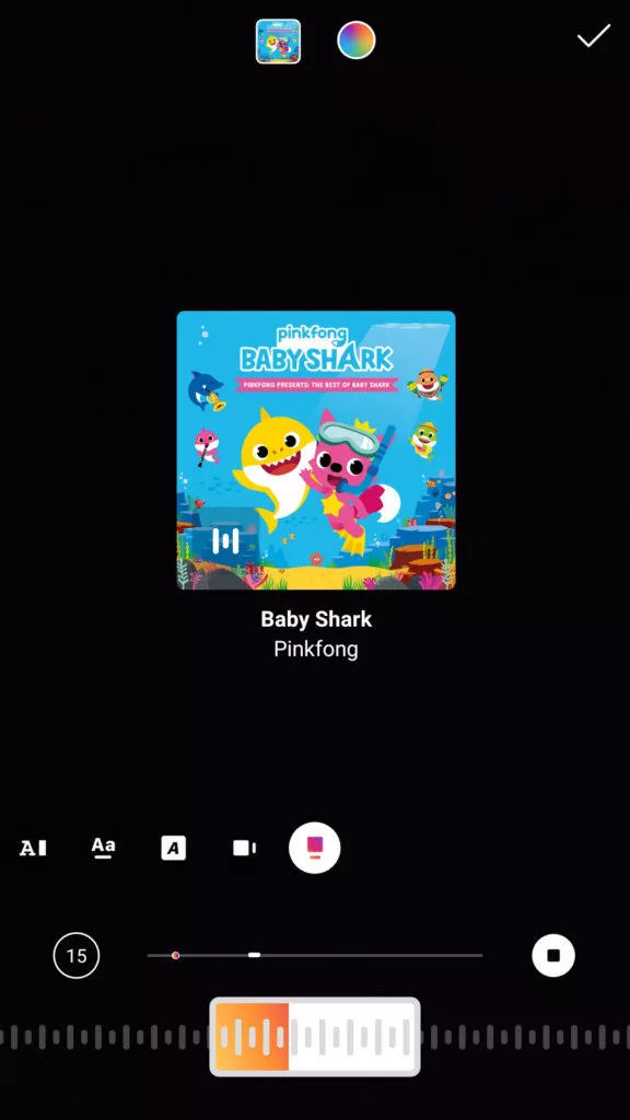 instagram stories vložení písně náhled