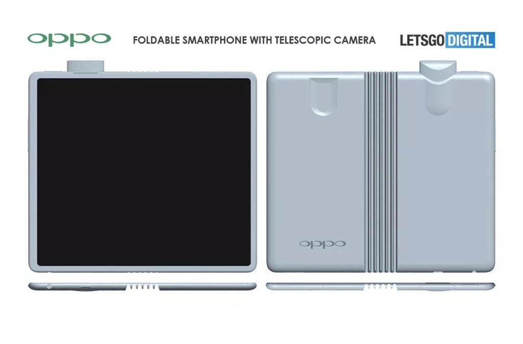 Rozložený ohebný mobil Oppo