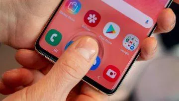 samsung android ctecka otisku v displeji