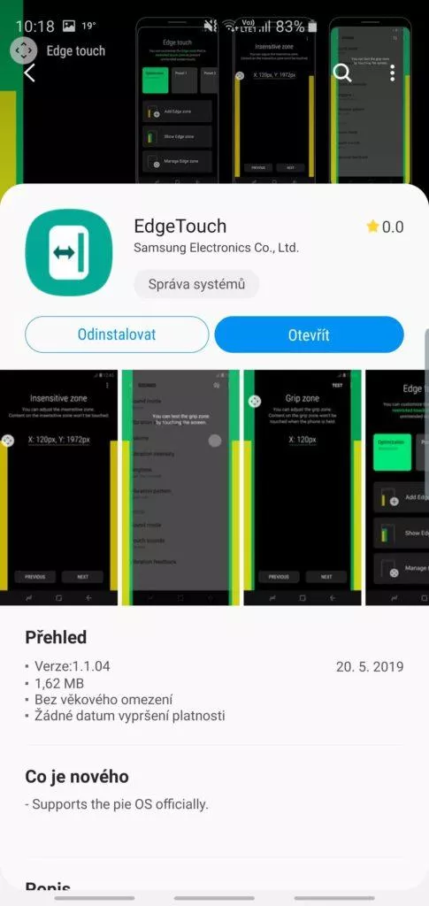 EdgeTouch v Galaxy Store - Edge Displej