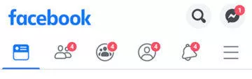 Upozornění facebook lišta odstranění