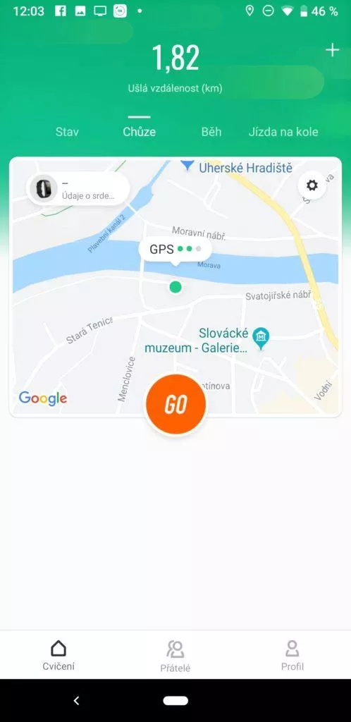 Xiaomi Amazfit Cor 2 procházka