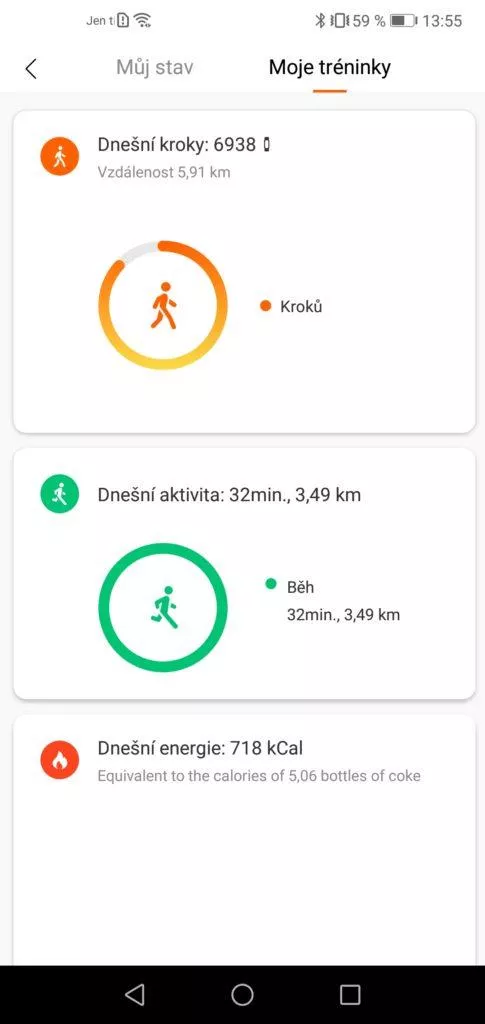 Vaše fitness aktivita