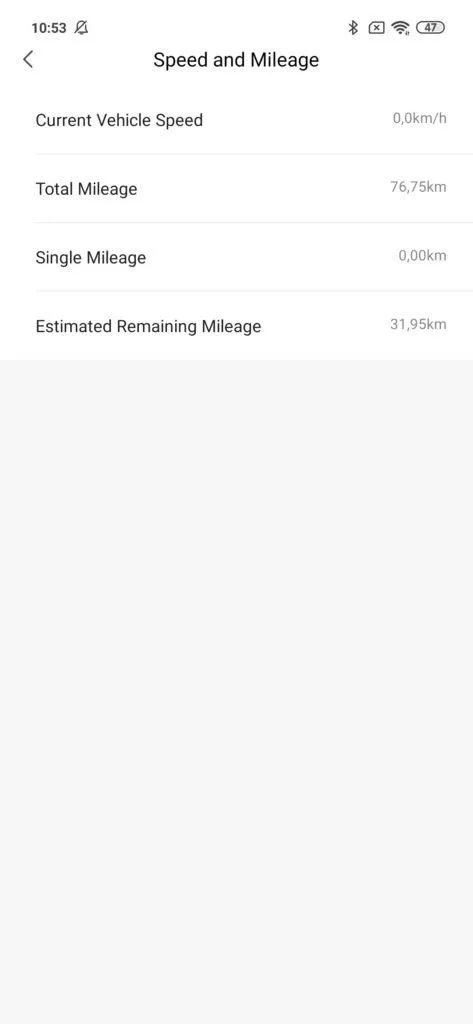 Informace o nájezdu koloběžky Xiaomi Mi Scooter Pro