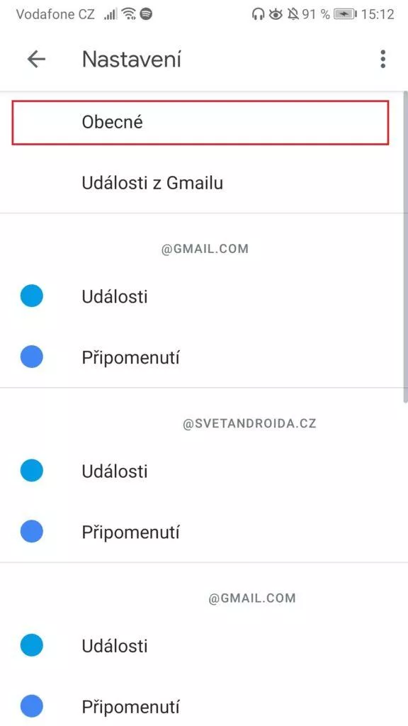Google kalendář - jak zapnout temný režim