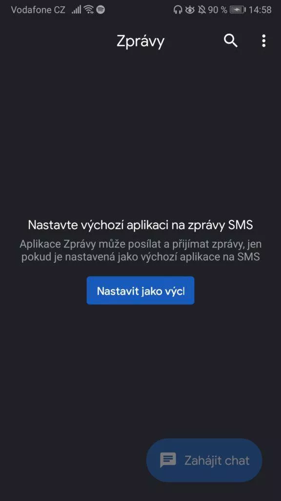 Google Messages - jak zapnout temný režim
