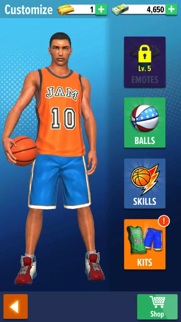 hra na mobil basketball stars