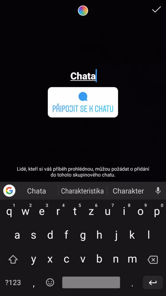 Instagram Stories skupinový chat