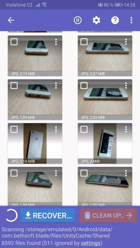 Jak obnovit smazané fotky - telefon