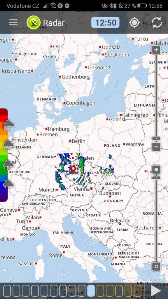 Meteo radar - déšť