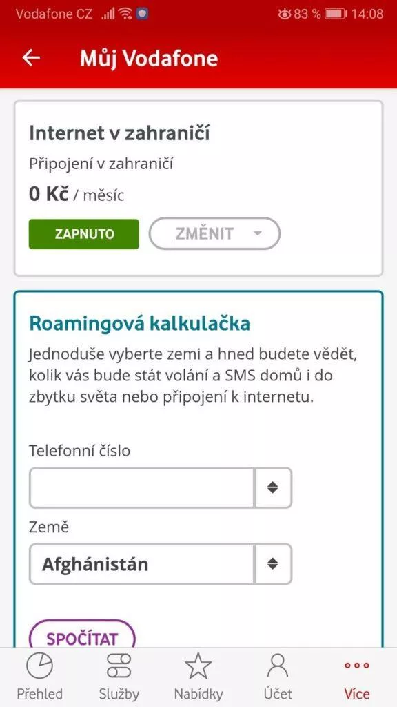 mobilni data internet zahranici