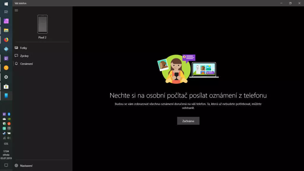 notifikace z telefonu pc android windows 10 začínáme