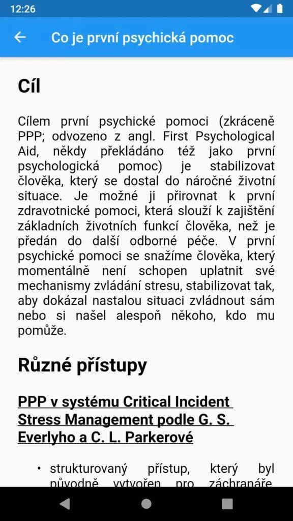 První Psychická Pomoc