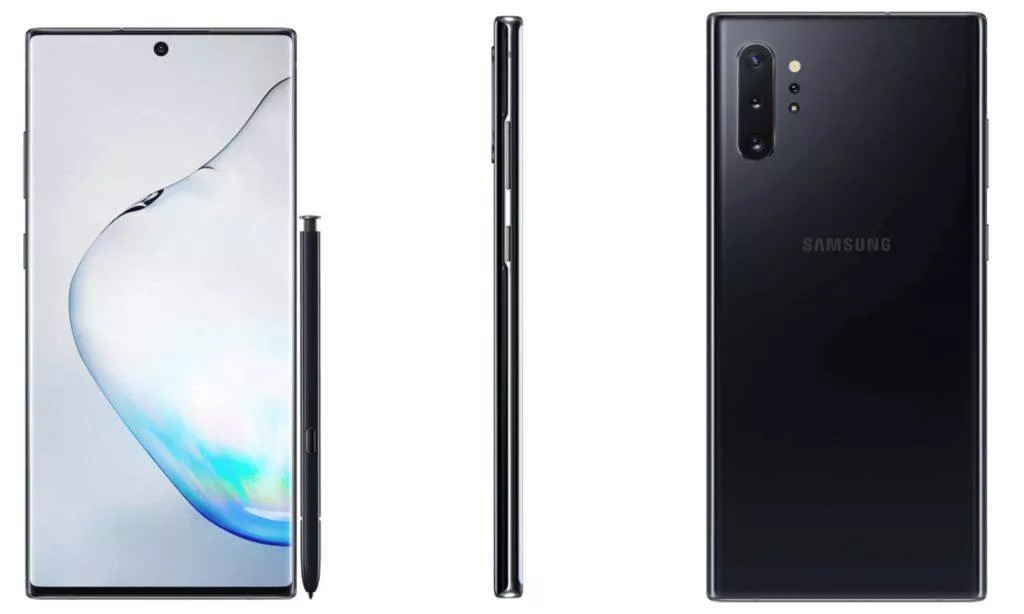 samsung galaxy note 10 plus cerna barva
