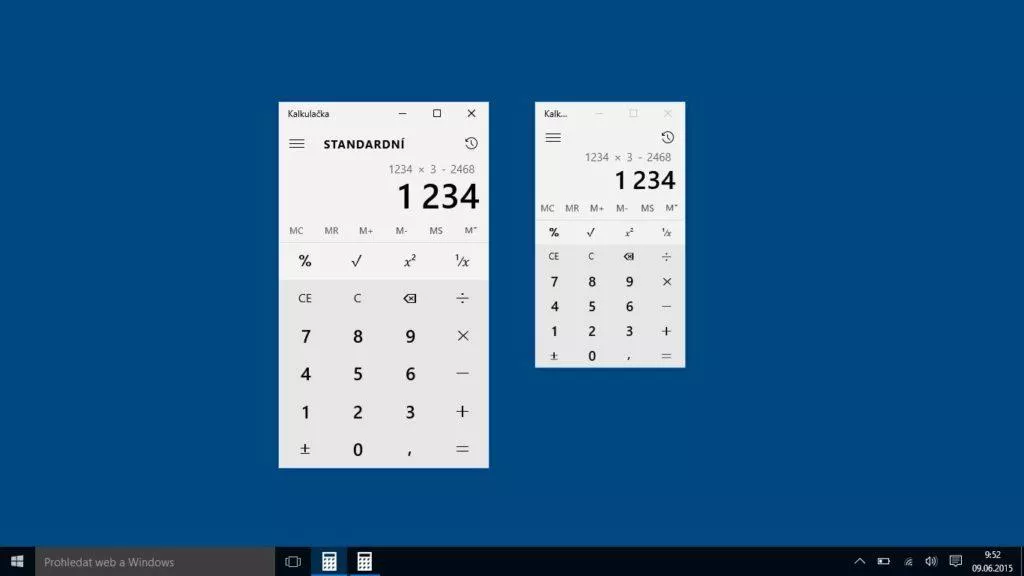 Takto vypadá kalkulačka z Windows