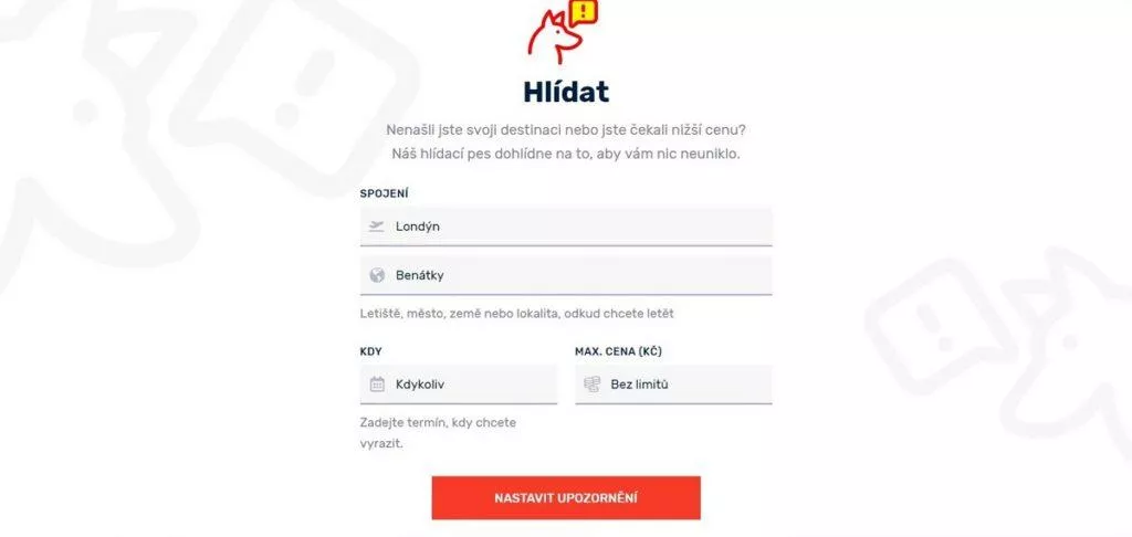Flightor - letenky - hlídací pes