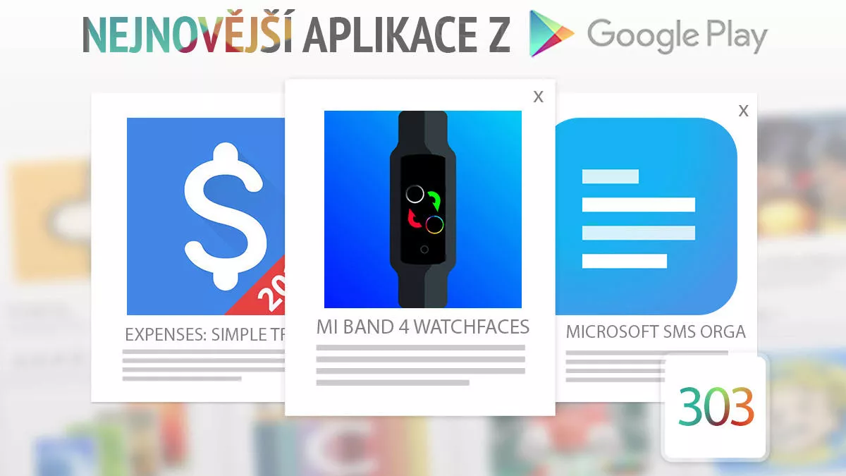 Nejnovější aplikace z Google Play #303: ciferníky pro Mi Band 4