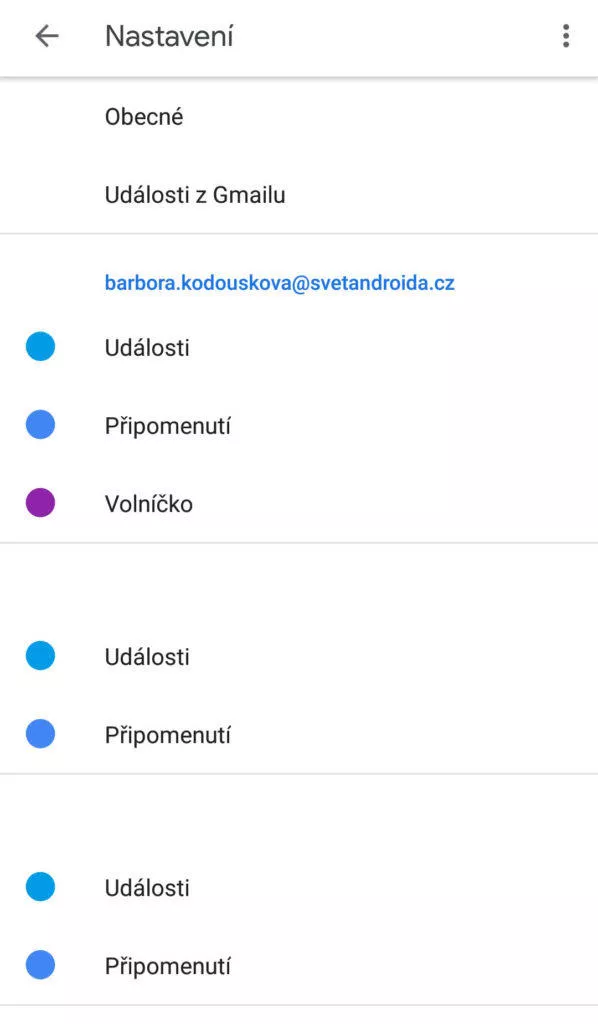 synchronizace gmail google kalendář