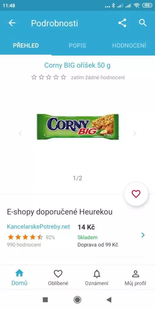 Zobrazení produktu