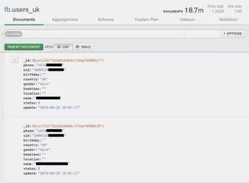 facebook uniklá data