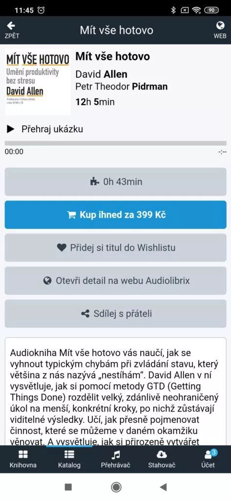 Možnost poslechu ukázky