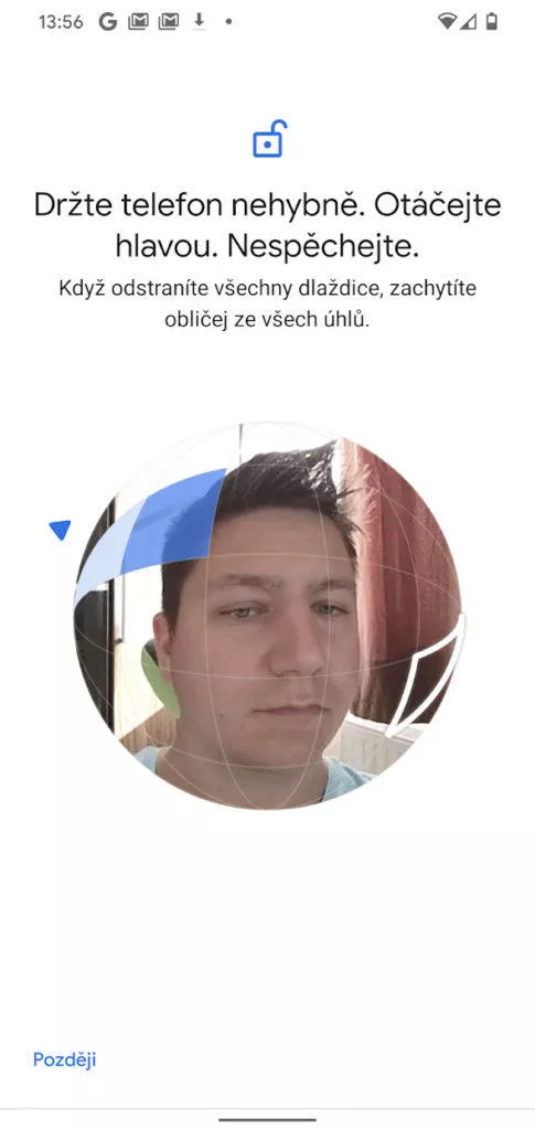 google pixel 4 odemykání obličejem