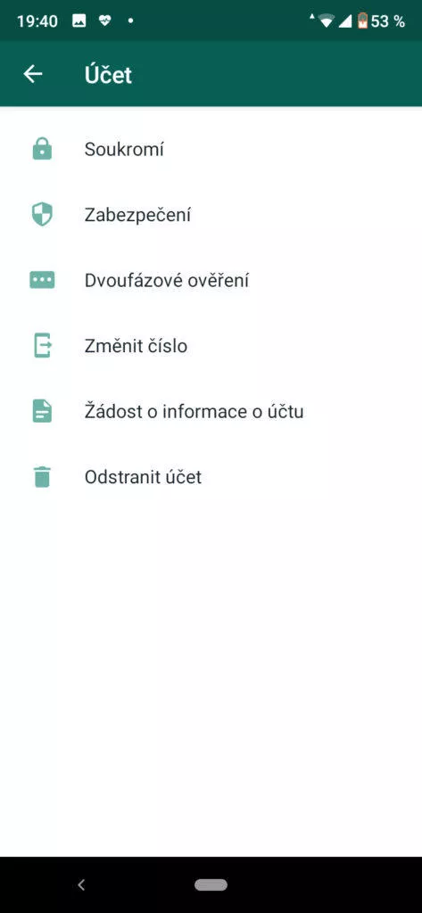 whatsapp zabezpečení pomocí otisku prstu