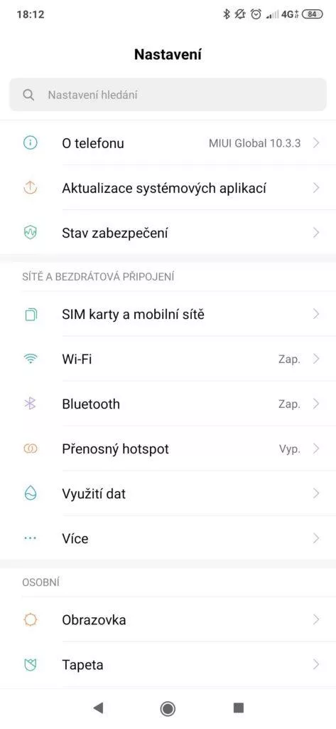 xiaomi mi 9t pro nastaveni