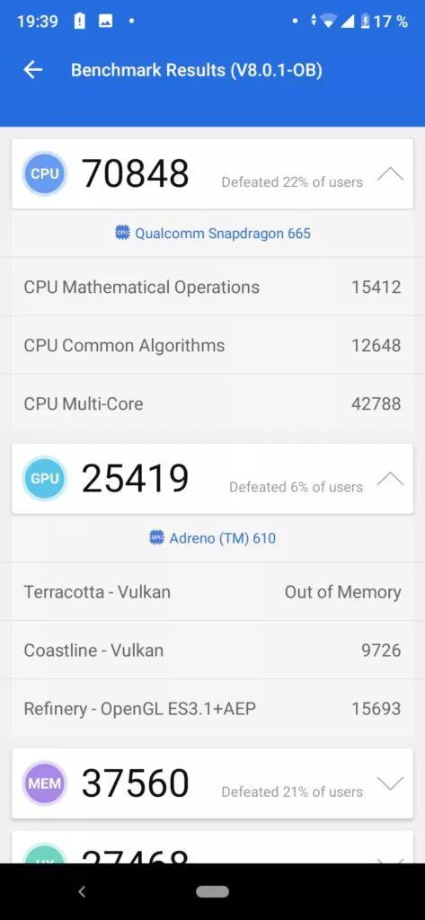 xiaomi mi a3 benchmark test výkon